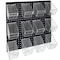 Azar Displays 12 Mini Bucket Peg Wall Accessory Organizer Set 24''W x 24''H Pegboard Panel 700685-BLK - alternate 1